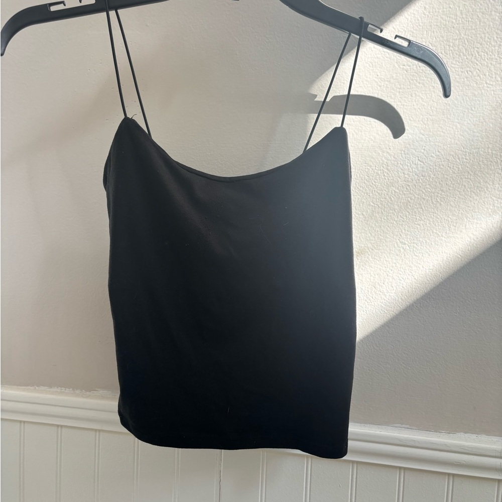 Gaze Black Camisole with Spaghetti Straps